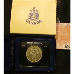 1871-1971 British Columbia encased Dollar in original box of issue. Brilliant Uncirculated.