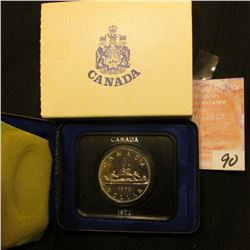 1972 Canada  Voyageur  Prooflike Dollar in original box of issue.