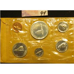 1867-1967 Canada  Confederation  Uncirculated Coin Mint Set in original cellophane and envelope as i