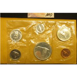 1867-1967 Canada  Confederation  Uncirculated Coin Mint Set in original cellophane and envelope as i