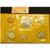 Image 1 : 1966 Canada Uncirculated Coin Mint Set in original cellophane and envelope as issued. Includes Cent 