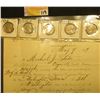 Image 2 : (2) 1938 P, (2) 38 D, & 38S Jefferson Nickels; & May 4, 1879 "[Invalid.] Department of the Interior 