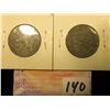 Image 2 : 1943 & 44 Belgium One Franc Coins.