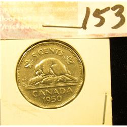 1950 Canada Nickel, AU.