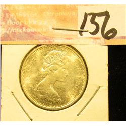 1968 Gem Unc Canada .500 fine Silver Quarter.