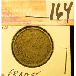 1952 France Ten Francs.
