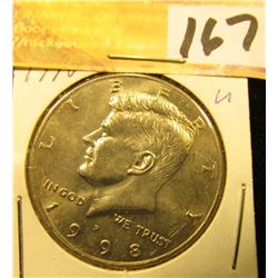 1998 P Kennedy Half Dollar, Gem Uncirculated.