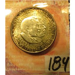 1952 Washington/Carver Commemorative Half Dollar. BU with rim toning.