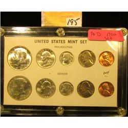 1964 P & D U.S. Mint Set in case. Includes .900 fine Silver coins.