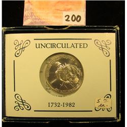 1982 D George Washington Silver Commemorative Half Dollar in original government issued box.