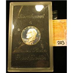 1971 S Eisenhower Silver Proof Dollar in original government issued plastic case.
