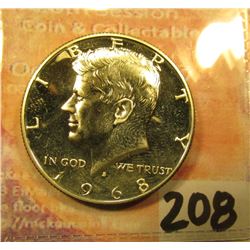 1968 S Proof Kennedy 40% Silver Half Dollar.