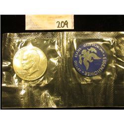 1971 S Eisenhower Silver BU Dollar in original government Mylar.