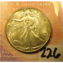 1943 P Walking Liberty Half-Dollar, BU-Unc.