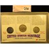Image 2 : "United States Heritage Coin Collection", three-piece set in special case. Includes 1943 P World War