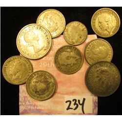 Group of Great Britain Silver Coins brought back to the U.S.A. by a World War II soldier.