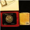 Image 1 : 1870-1970 Manitoba, Canada Cased Commemorative Dollar in original holder.