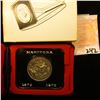 Image 1 : 1870-1970 Manitoba, Canada Cased Commemorative Dollar in original holder.