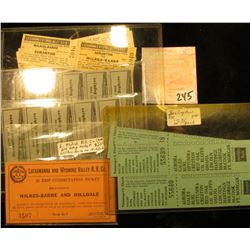 Nice group of Several different kinds of Old Rail Road Tickets, most with stubs attached.