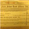 Image 2 : 1927 Stock Certificate for 1,700 Shares of "Ford Silver+Lead Mines, Inc.", Elk vignette left central