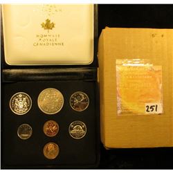 1871-1971 Royal Canadian Mint Double Cent Set in gold-embossed black velvet-lined box. Includes Cent