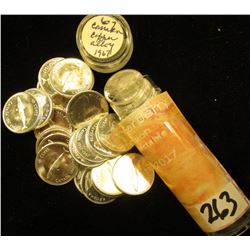 1967 Original Solid Date Brilliant Uncirculated Roll of "Fish" Canada Confederation Silver Dimes. Al