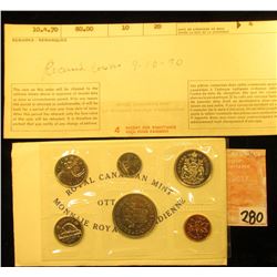 1871-1971 British Columbia, Canada six-piece Mint Set with Commemorative Dollar in original envelope