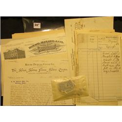 Bicycle related Memorabilia: (3) invoices dating 1899 from "Indiana Bicycle Co. Manufacturers of Wav