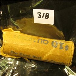 1968 Original BU Roll of .500 Fine Silver Canada Quarter. (40 pcs.).