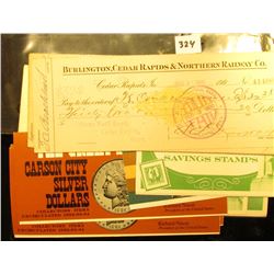 World War II era psir of "Official United States Savings Stamp Album"; (3) original U.S. Government 