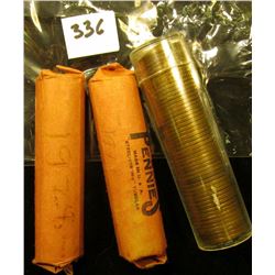 1918 P, 28 P, & 49 S Solid Date Rolls of U.S. Wheat Cents. Circulated.