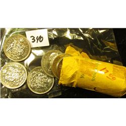 1968 Original BU Roll of nickel Canada Half Dollars. (20 pcs.).