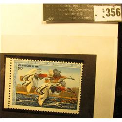 1987 RW54 Printing Error  Radical Color Shift creating Double Ducks  Federal Migratory Waterfowl $10