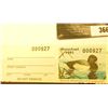 Image 2 : 1981 Missouri Migratory Waterfowl Stamp, MO3a, unsigned, VF, NH. Lesser Scaup.