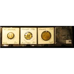 Pair of Hoover Pin-backs and a 1928 Brass Hoover Medallion in BU condition. 'Doc' had this group val