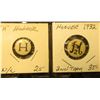 Image 2 : Pair of Hoover Pin-backs and a 1928 Brass Hoover Medallion in BU condition. 'Doc' had this group val
