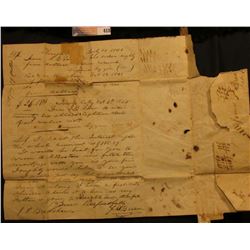 Letter address to James P. Bradshaw. Esqr., Iowa City, Iowa Territory from Knights Town, Ia.
