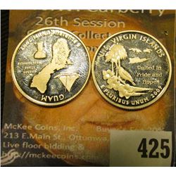 2009 S U.S. Virgin Islands Impaired Silver Proof Quarter & 2009 S Guam Impaired Silver Proof Quarter