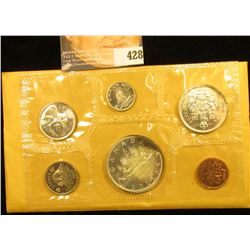 1965 Canada six-piece Mint Set with .800 Fine Silver Voyageur Dollar in original cellophane and enve