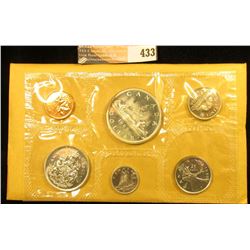 1965 Canada six-piece Mint Set with .800 Fine Silver Voyageur Dollar in original cellophane and enve