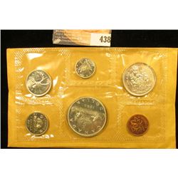 1965 Canada six-piece Mint Set with .800 Fine Silver Voyageur Dollar in original cellophane and enve