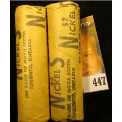 Pair of 1964 Gem BU Solid Date Rolls of "Beaver" Canadian Nickels. (80 pcs.)