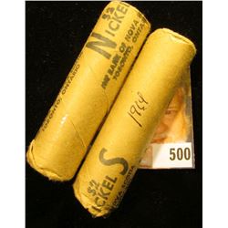 Pair of 1964 Gem BU Solid Date Rolls of "Beaver" Canadian Nickels. (80 pcs.)