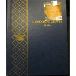 1941-61 Partial Lincoln Cent Set in a Deluxe Whitman Album. Includes some BU.