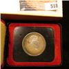 Image 2 : 1871-1971 British Columbia encased .500 Fine Silver Dollar in original box of issue. Prooflike.