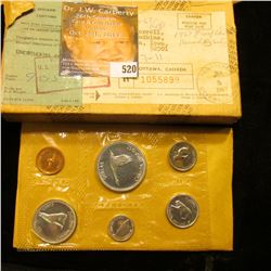1867-1967 Canada  Confederation  Uncirculated Coin Mint Set in original cellophane and envelope as i