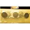 Image 2 : Group of (5) Gem BU 1968 "Voyageur" Dollar Coins in original Royal Canadian Mint cellophane and hold