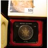 Image 1 : 1871-1971 British Columbia encased .500 Fine Silver Dollar in original box of issue. Prooflike.