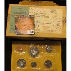 Pair of empty packing box for Canadian Coins addressed to the family of the John Morrell Meat Produc