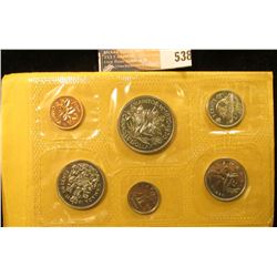1870-1970 Royal Canadian Mint Set with Manitoba Commemorative Dollar. In original cellophane and gov